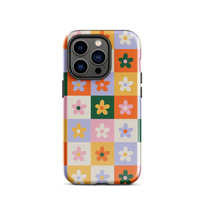 Patchwork Flowers iPhone Case iPhone 14 Pro Glossy