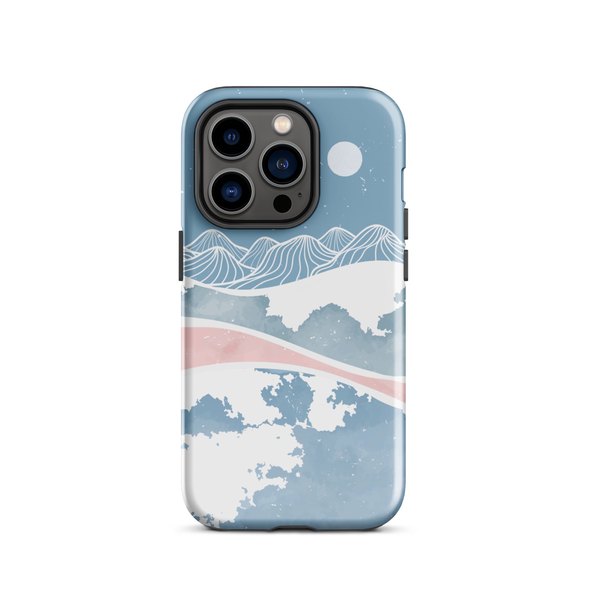Blue Winter Night iPhone Case iPhone 14 Pro Glossy