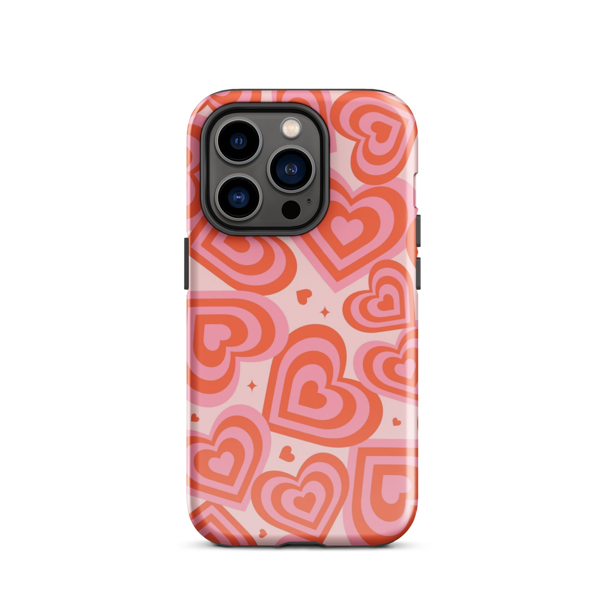 Pink & Red Hearts iPhone Case iPhone 14 Pro Glossy