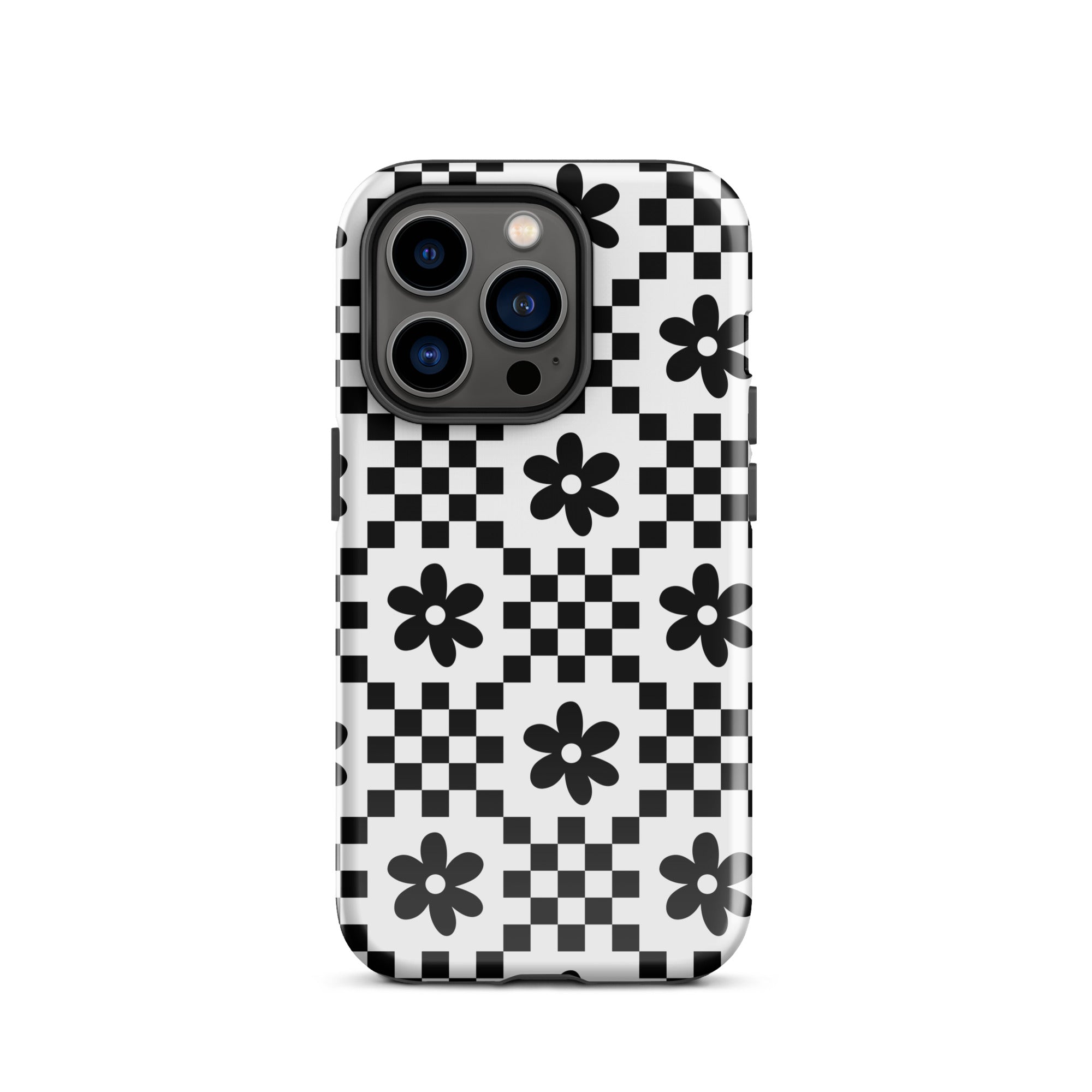 Monochrome Daisy iPhone Case iPhone 14 Pro Glossy