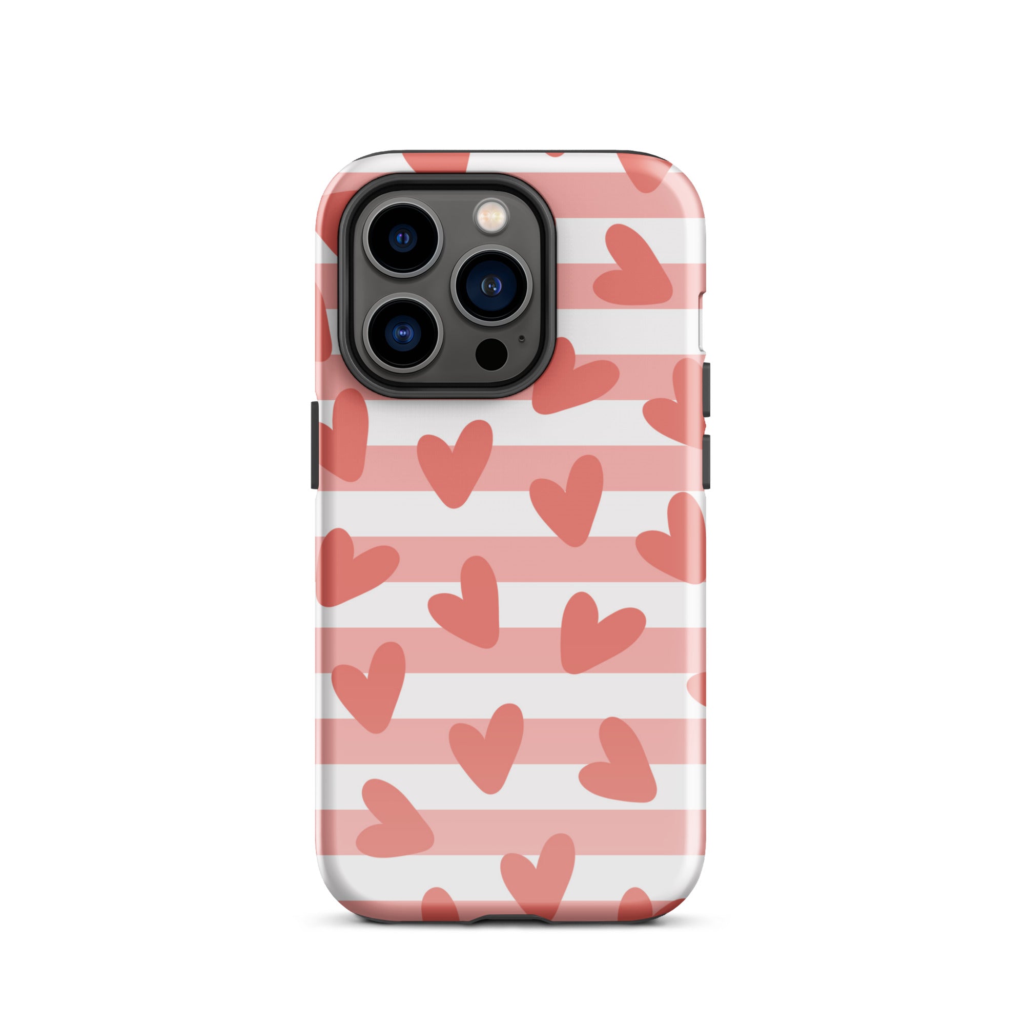 Striped Hearts iPhone Case