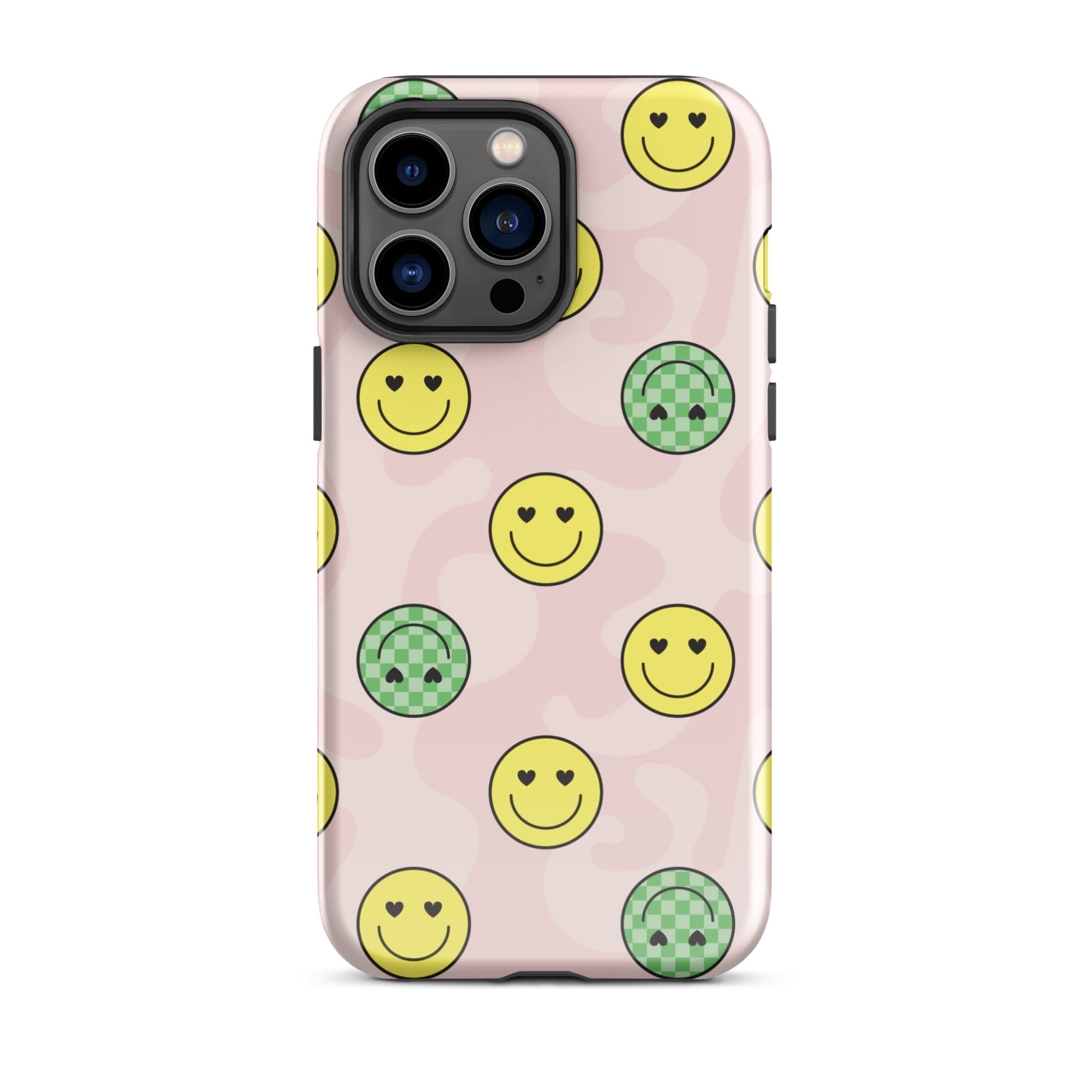Preppy Smiley Faces iPhone Case iPhone 14 Pro Max Glossy