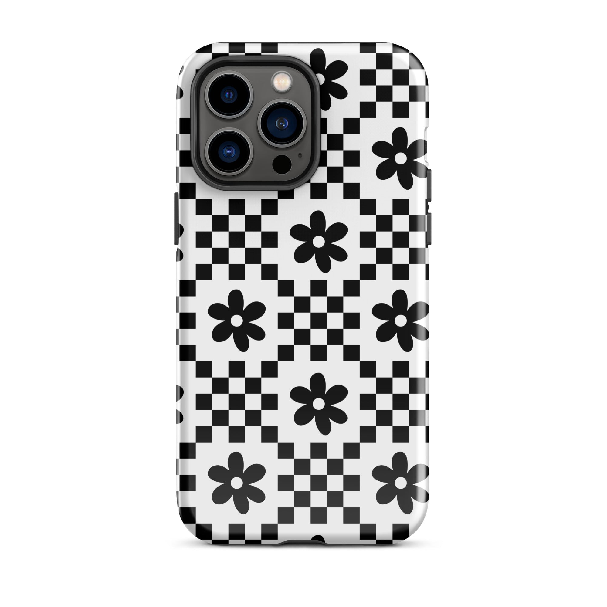 Monochrome Daisy iPhone Case iPhone 14 Pro Max Glossy