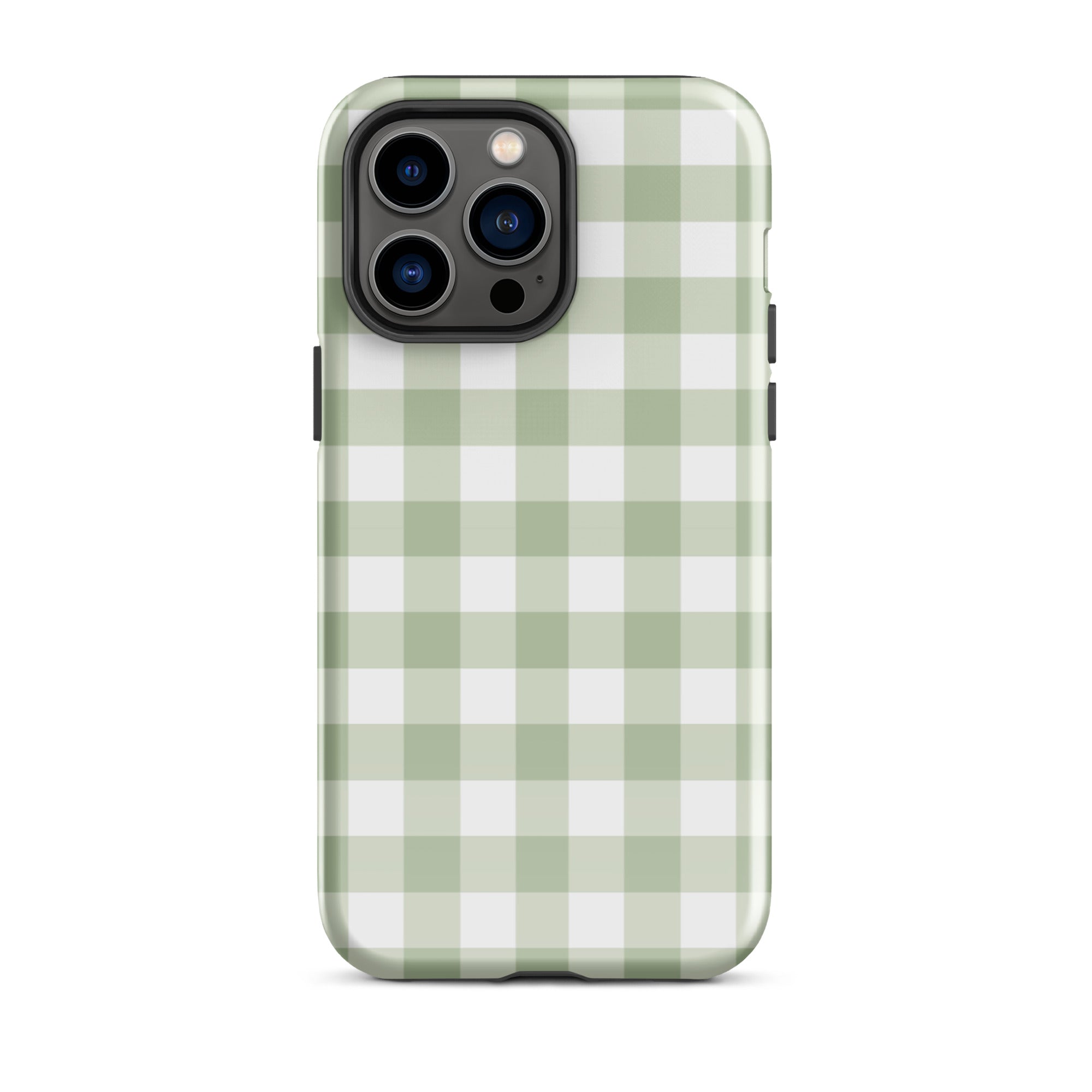 Green Gingham iPhone Case