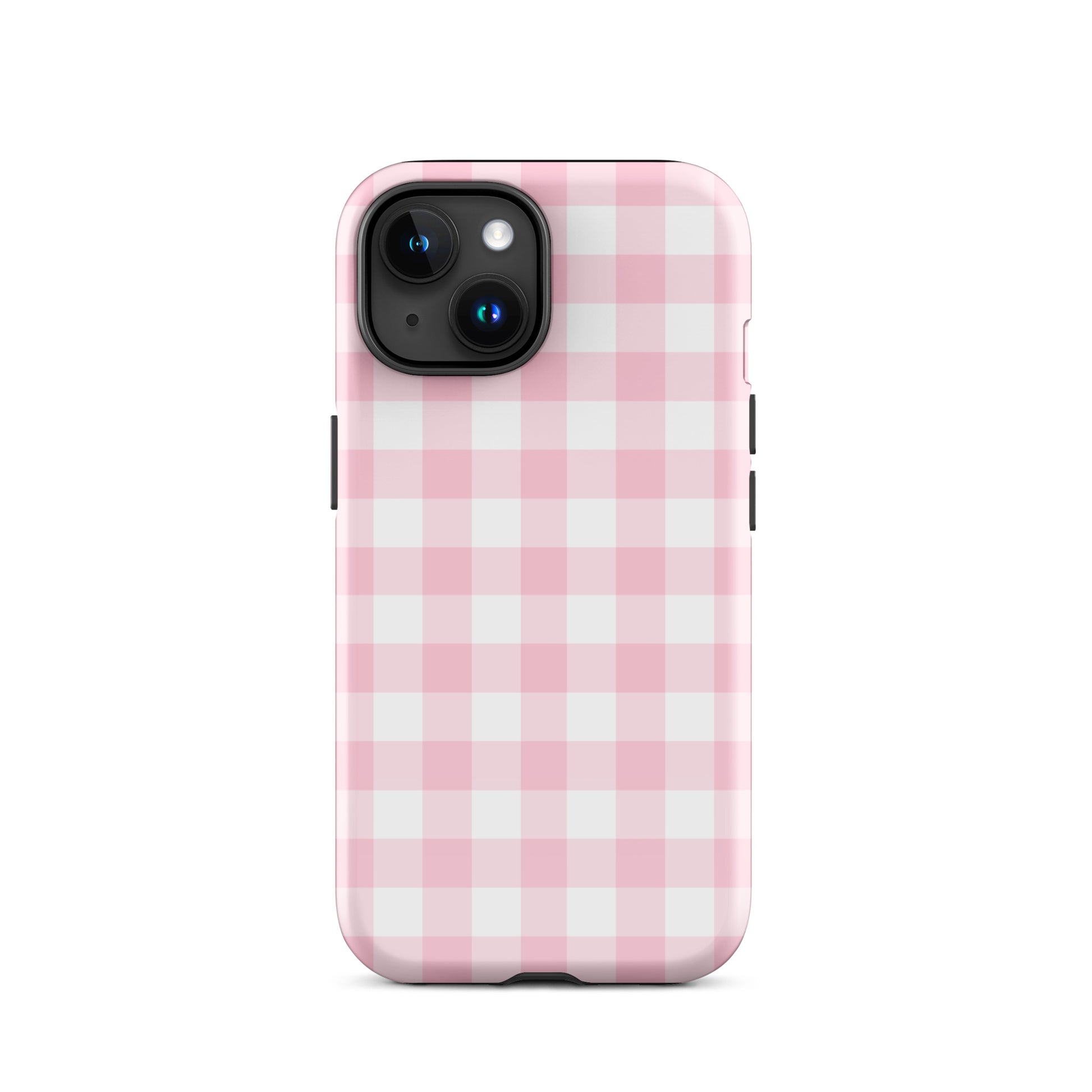 Pink Gingham iPhone Case iPhone 15 Glossy