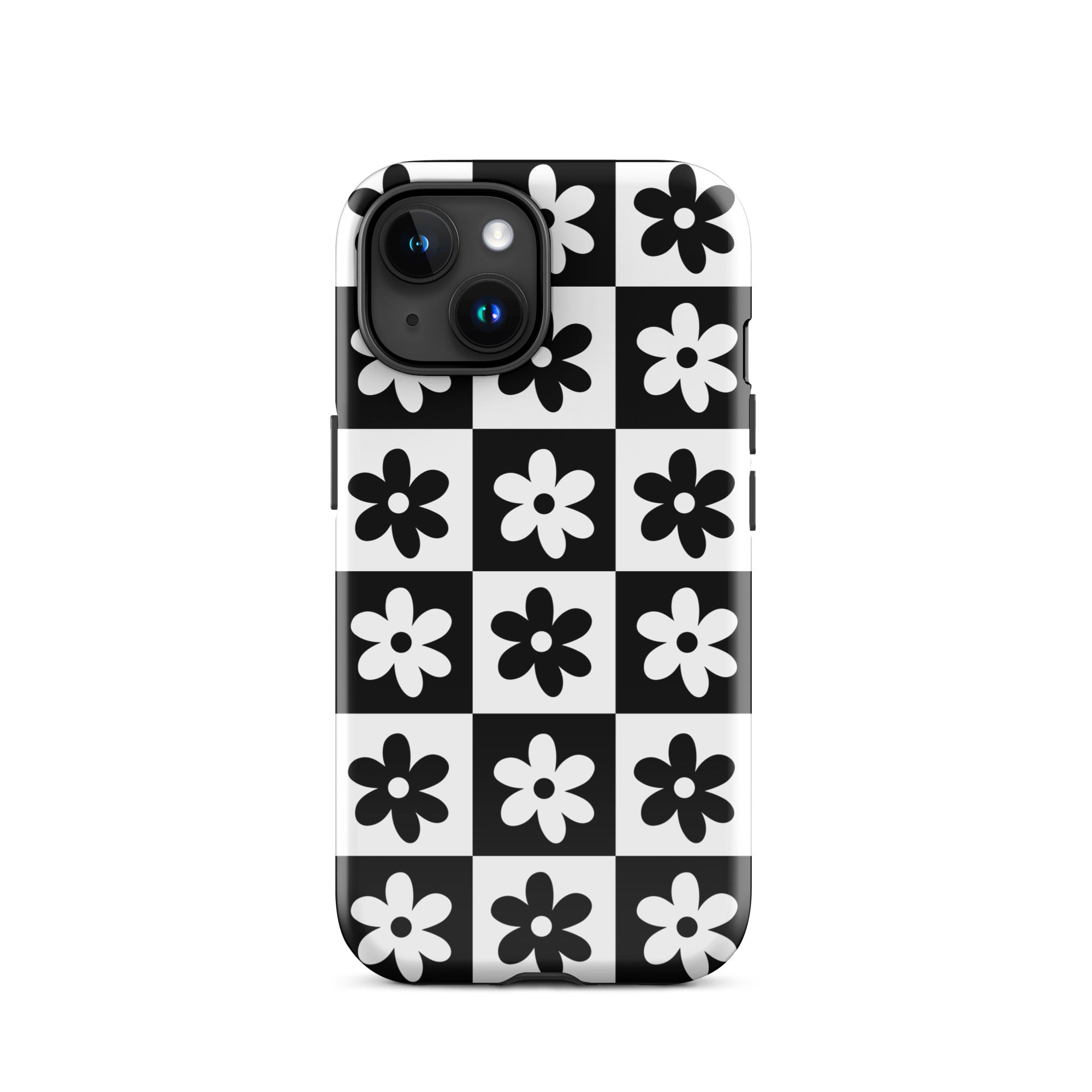Black & White Garden iPhone Case iPhone 15 Glossy