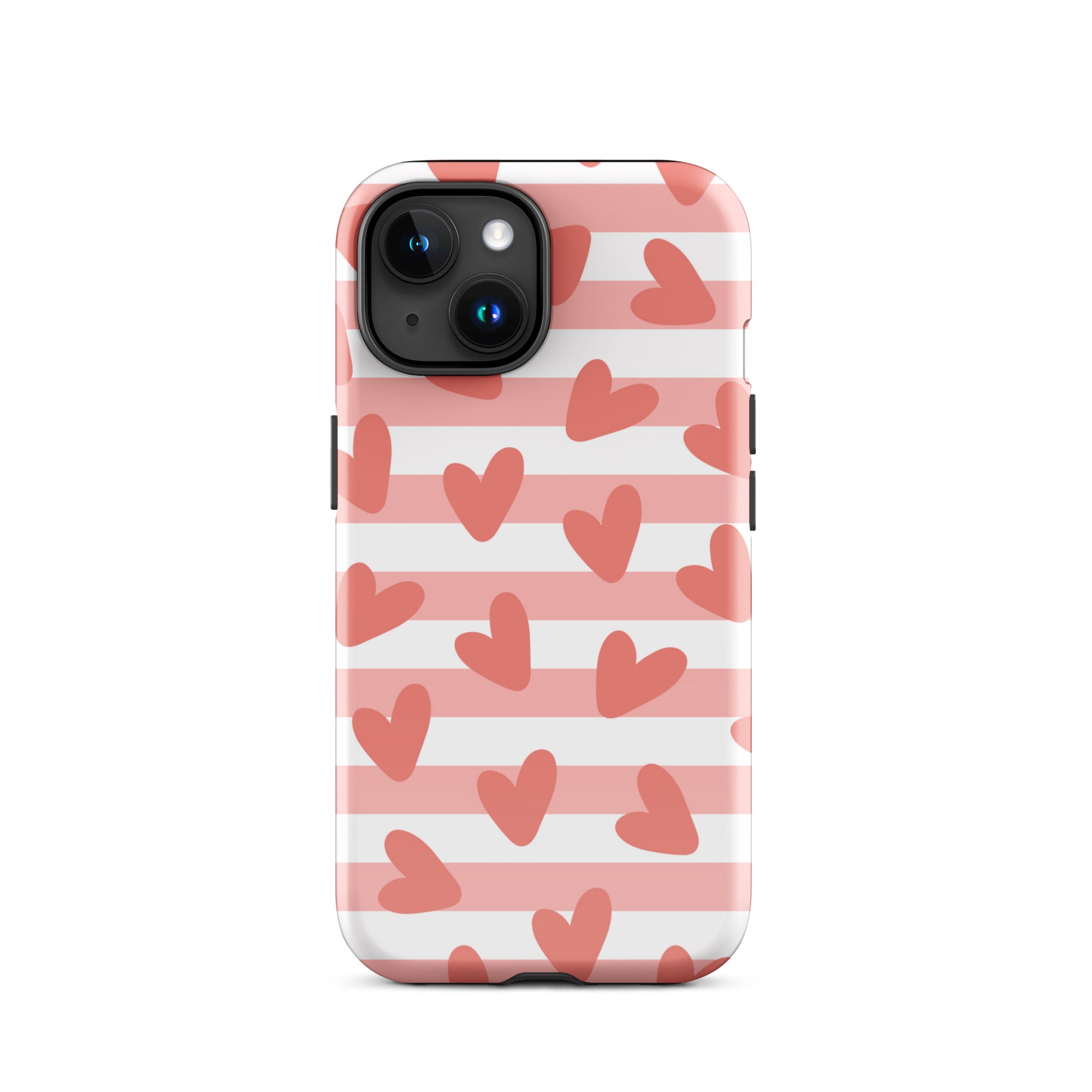 Striped Hearts iPhone Case