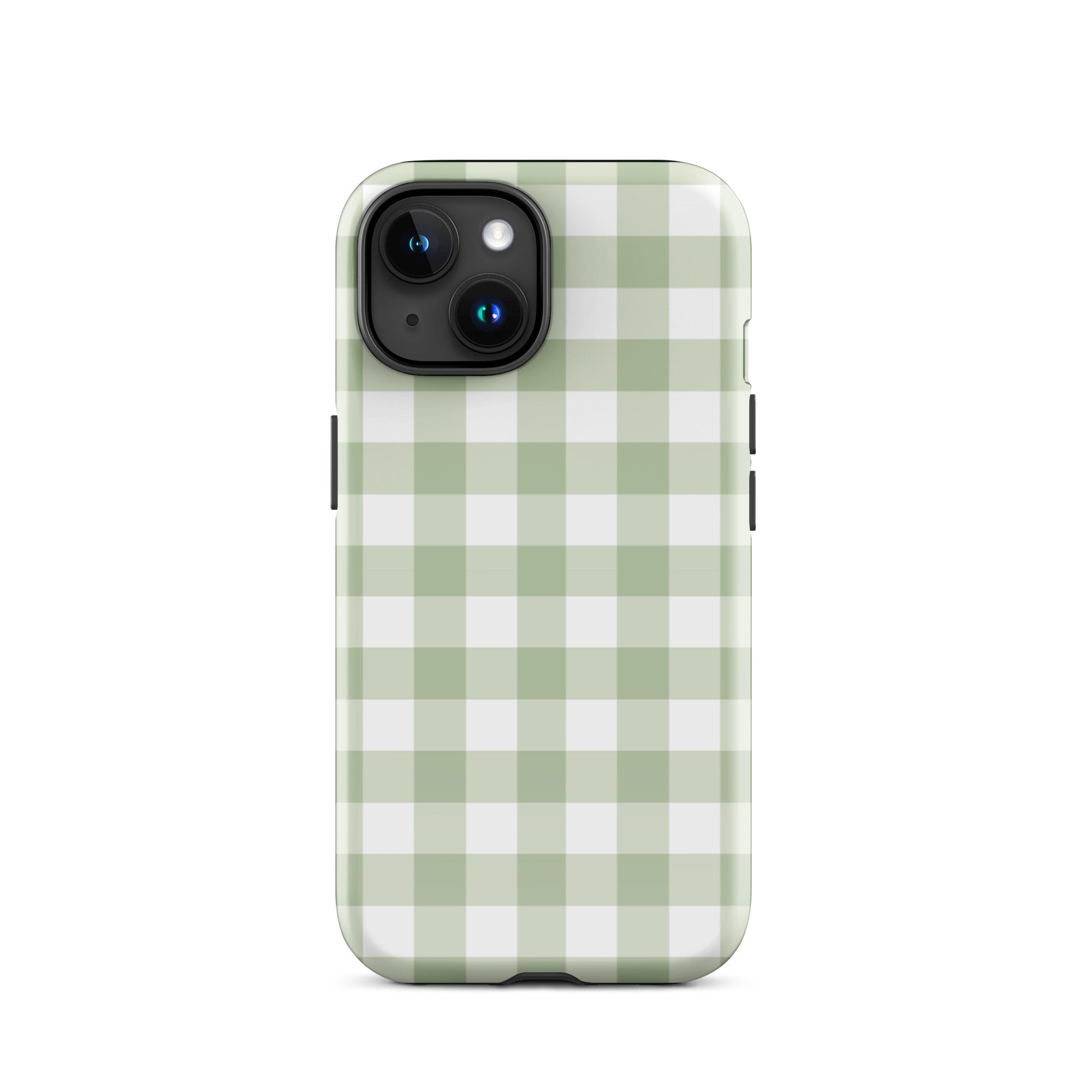 Green Gingham iPhone Case