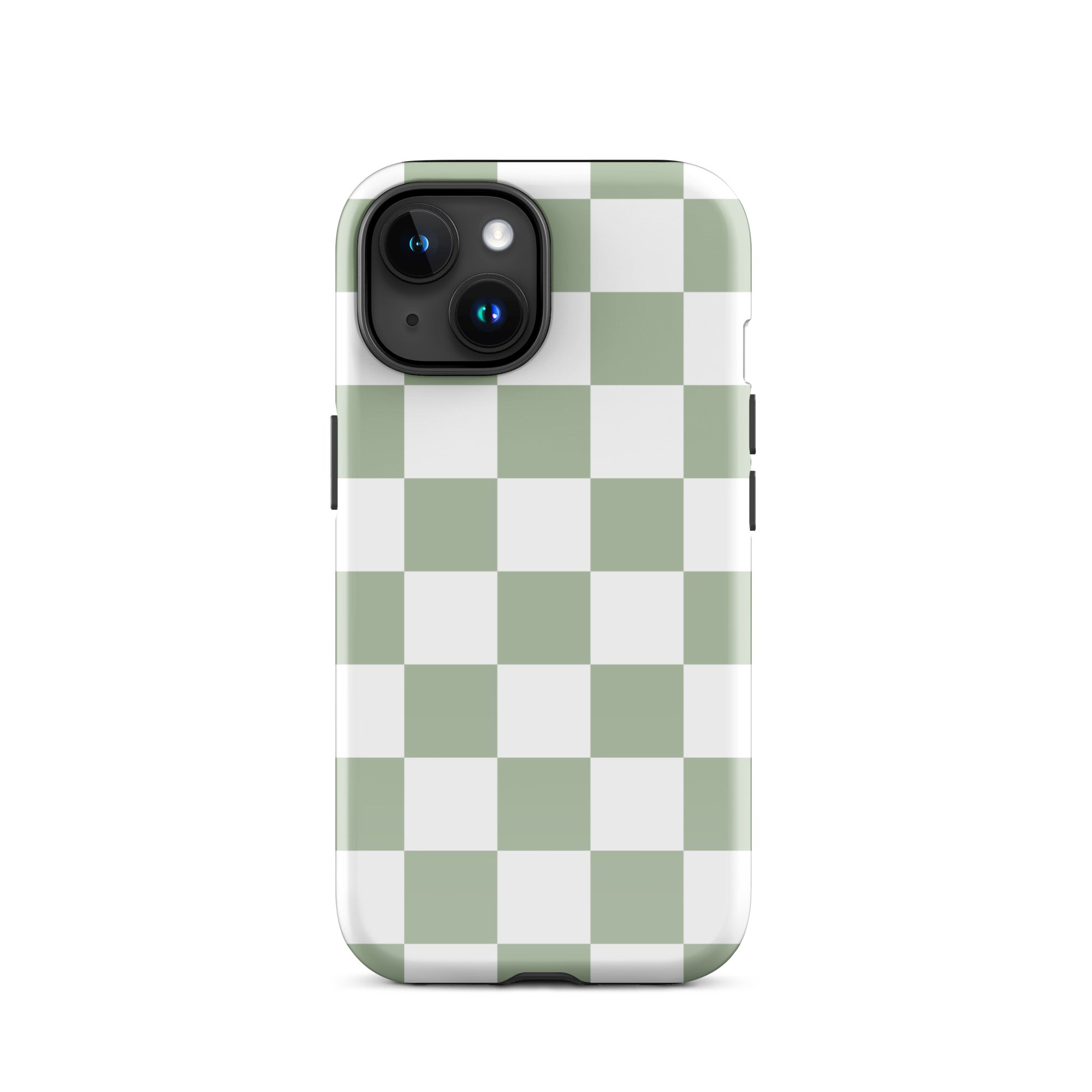 Sage Green Checkered iPhone Case