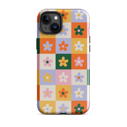 Patchwork Flowers iPhone Case iPhone 15 Plus Glossy
