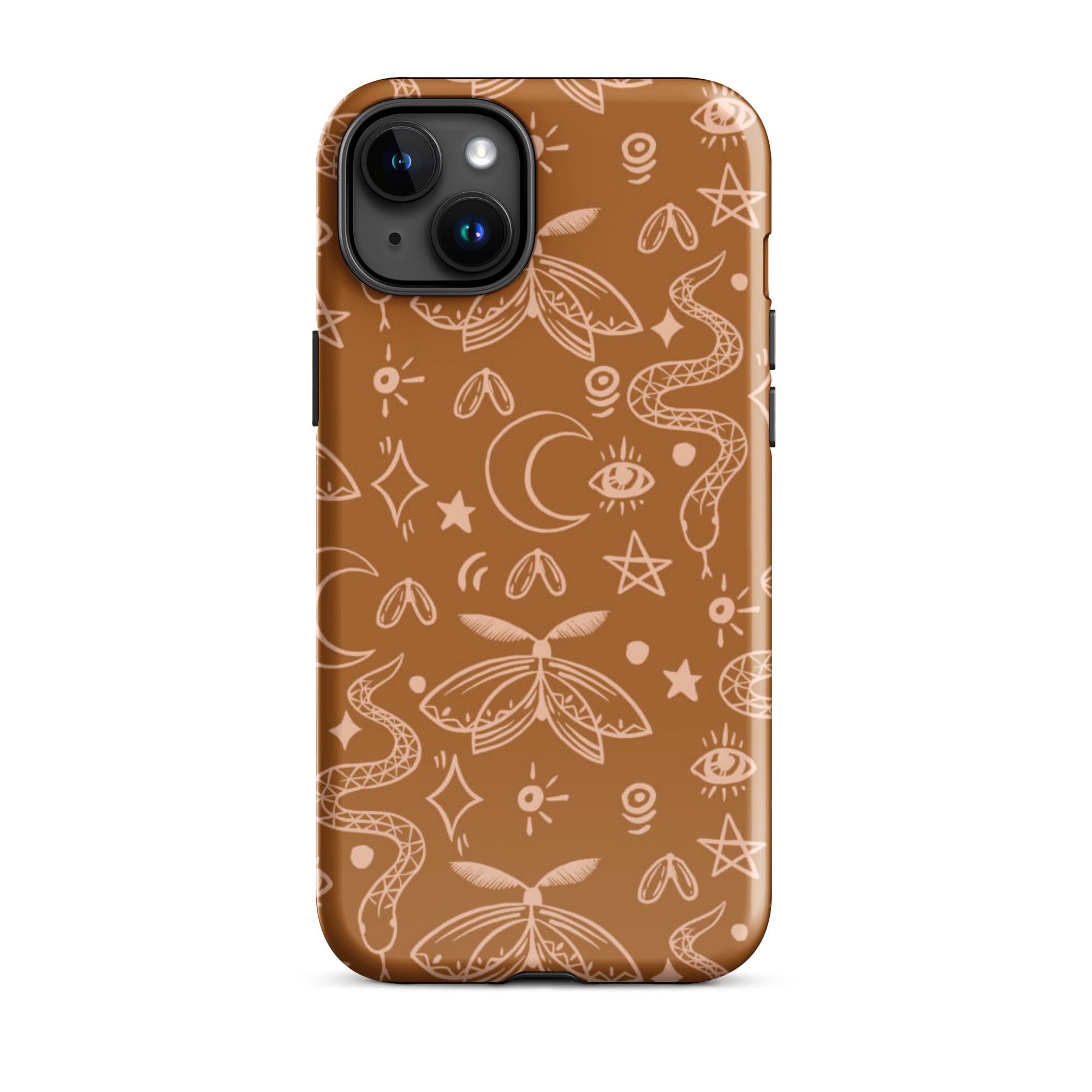 Golden Serpent iPhone Case iPhone 15 Plus Glossy