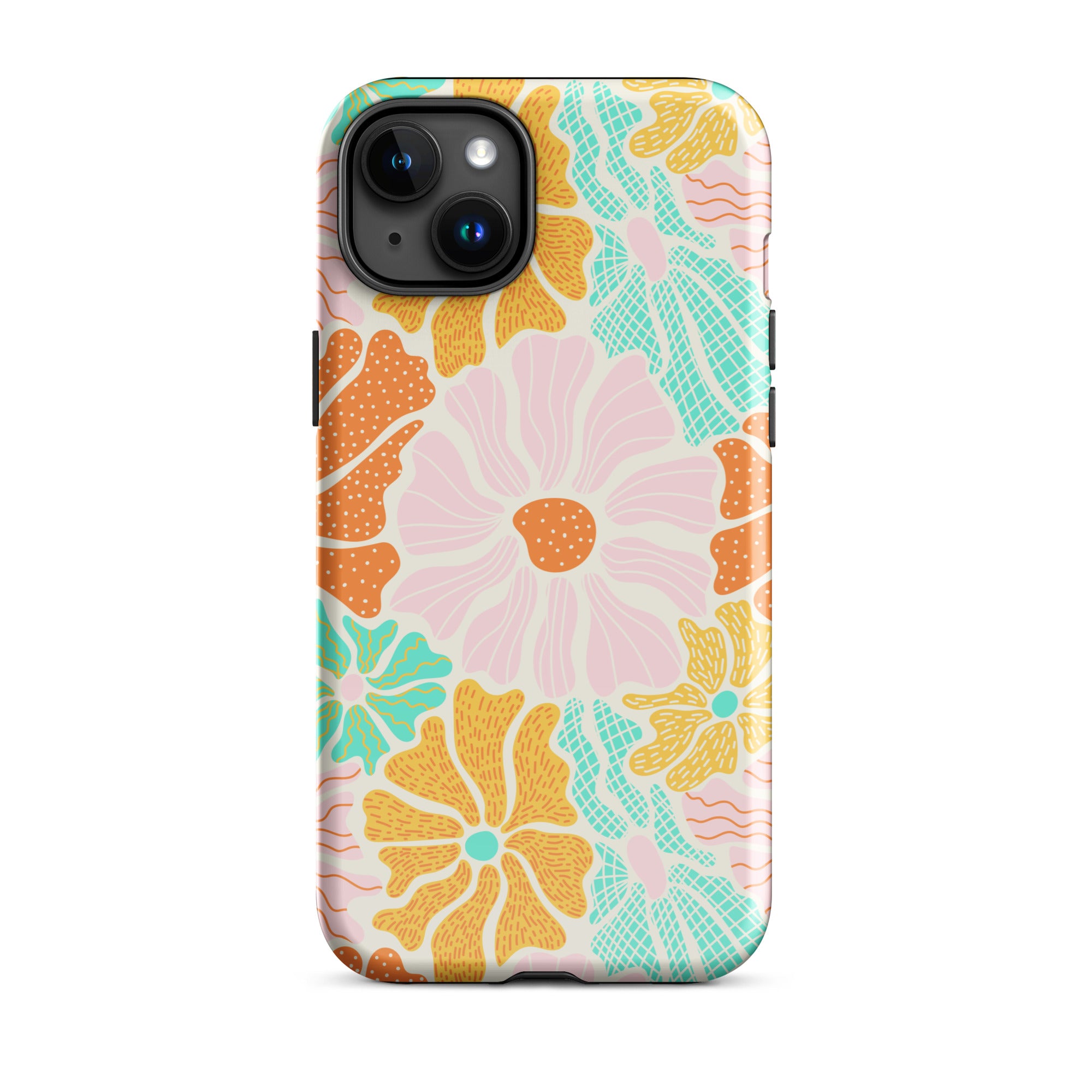 Neon Garden iPhone Case iPhone 15 Plus Glossy