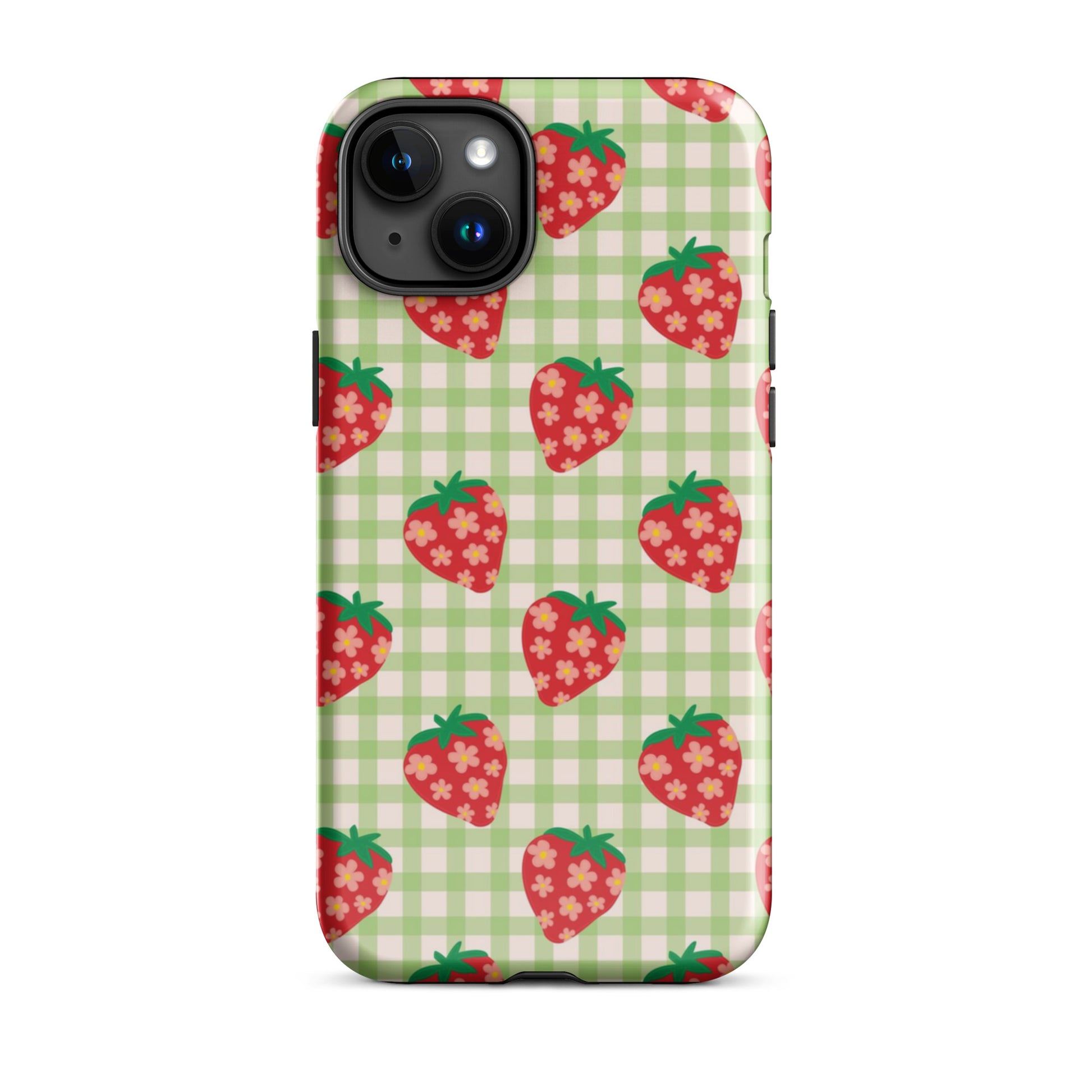 Strawberry Picnic iPhone Case iPhone 15 Plus Glossy