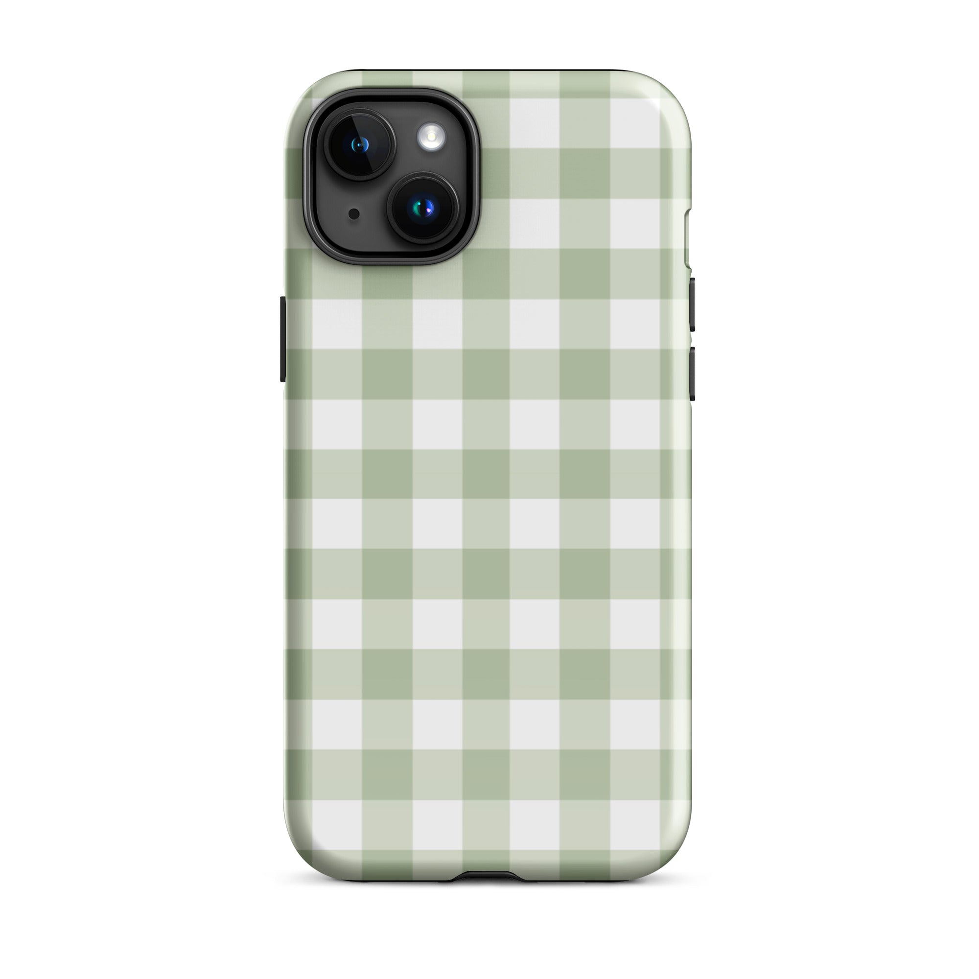 Green Gingham iPhone Case