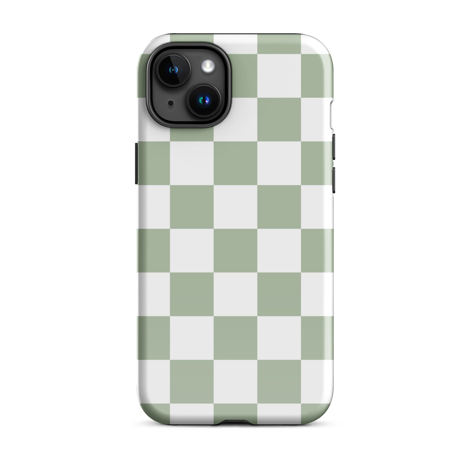 Sage Green Checkered iPhone Case
