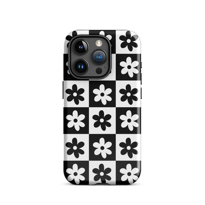 Black & White Garden iPhone Case iPhone 15 Pro Glossy