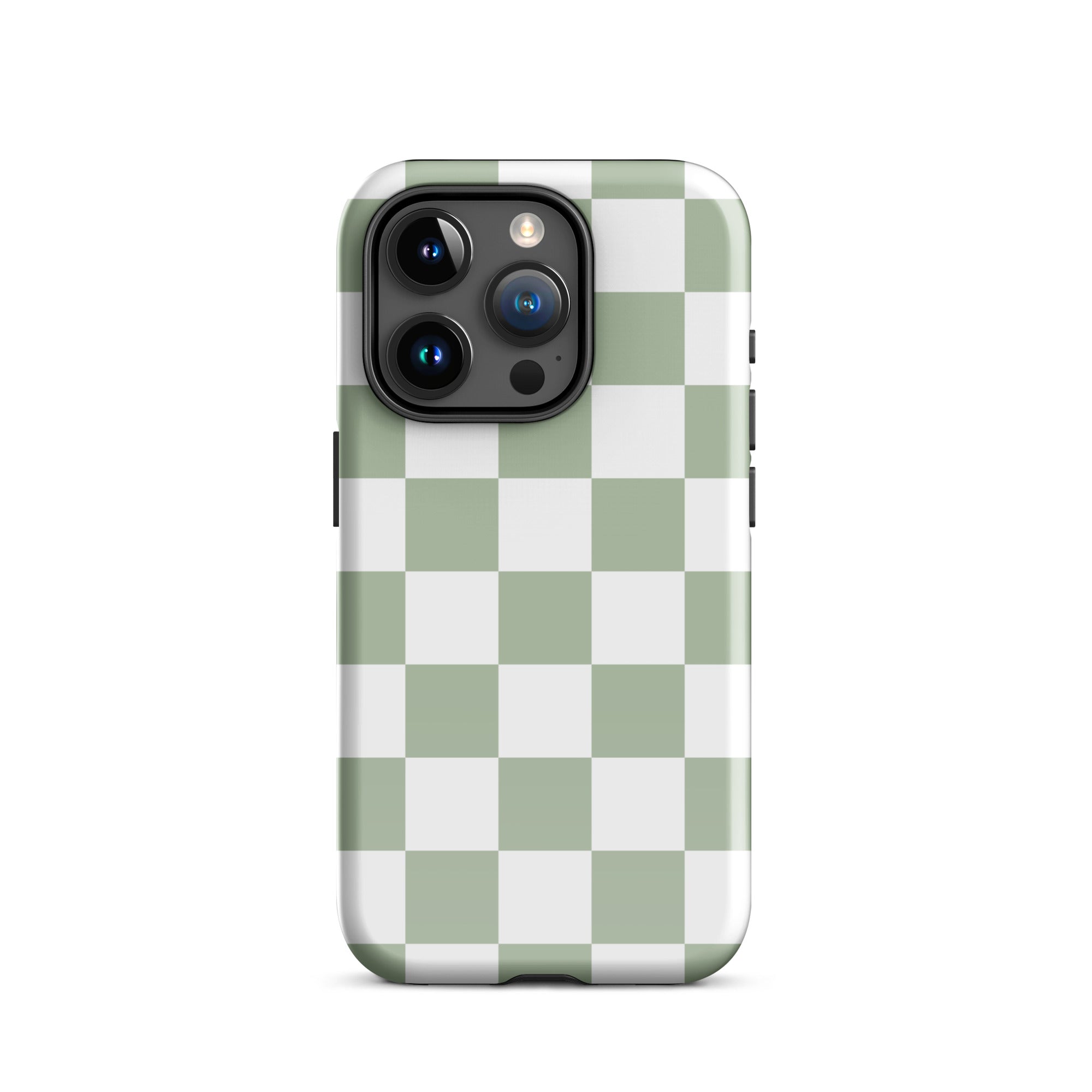 Sage Green Checkered iPhone Case