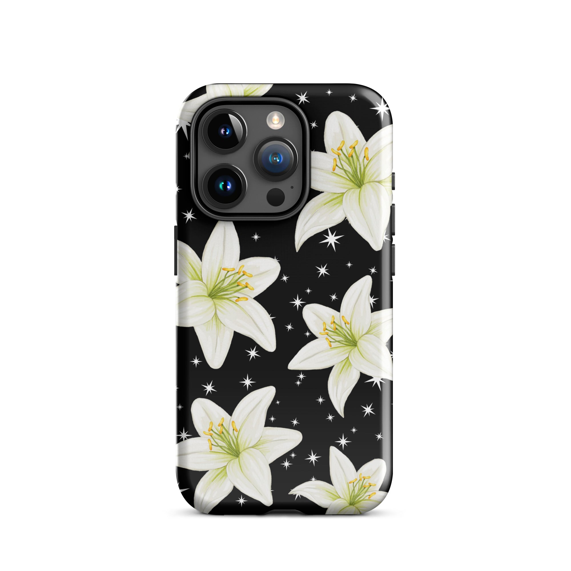 Tiger Lilies & Stars iPhone Case