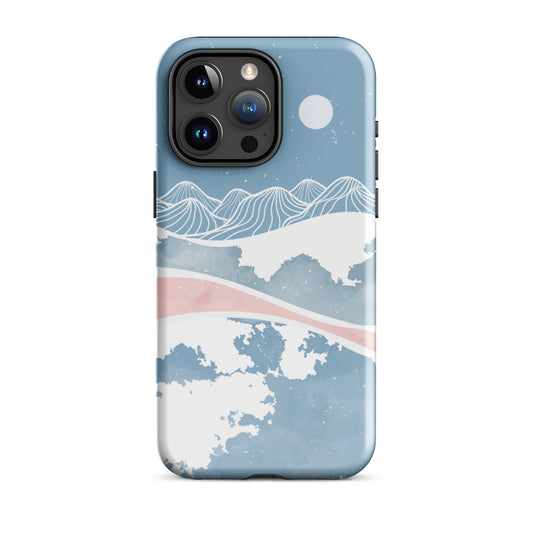 Blue Winter Night iPhone Case iPhone 15 Pro Max Glossy