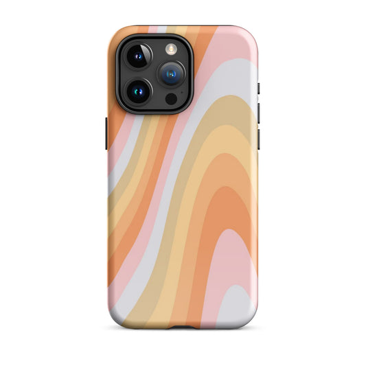 Rainbow Waves iPhone Case iPhone 15 Pro Max Glossy
