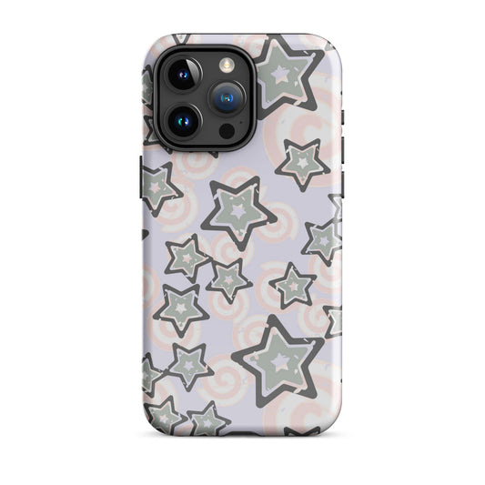 Y2K Gray Star iPhone Case Glossy iPhone 15 Pro Max