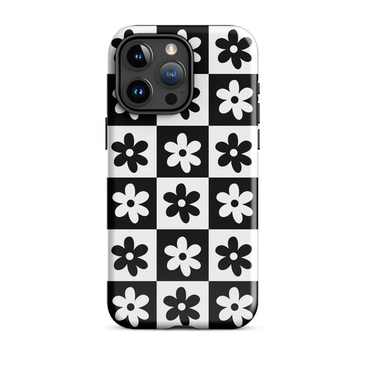 Black & White Garden iPhone Case iPhone 15 Pro Max Glossy