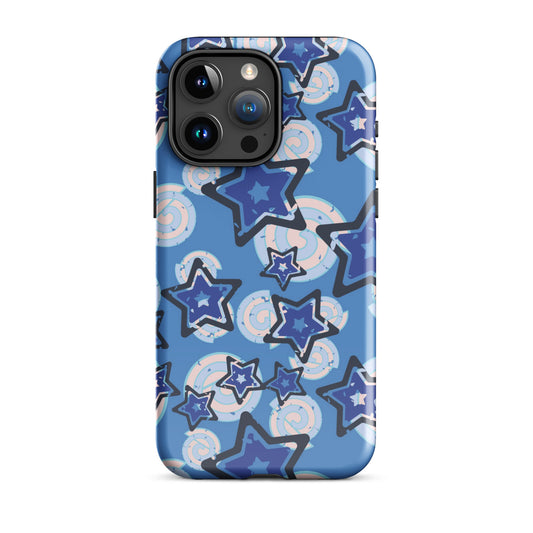 Y2K Blue Star iPhone Case iPhone 15 Pro Max Glossy