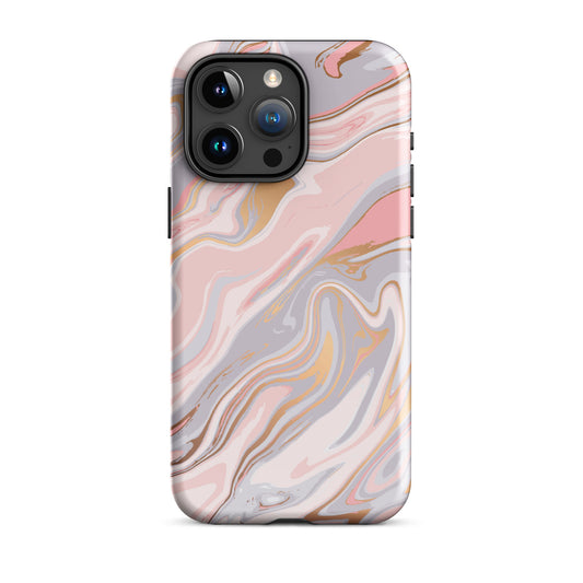 Rose Marble iPhone Case iPhone 15 Pro Max Glossy