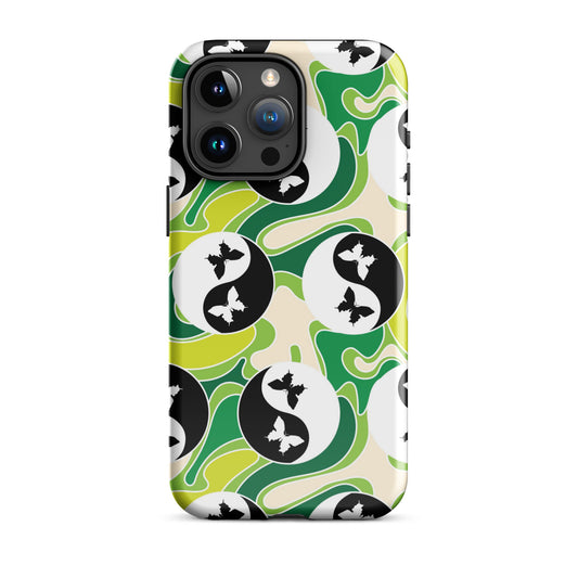 Yin Yang Butterfly iPhone Case Glossy iPhone 15 Pro Max