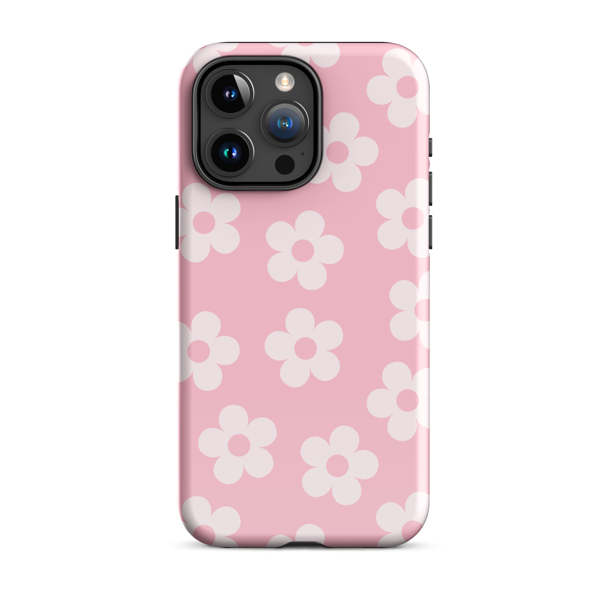 Pink Retro Flowers iPhone Case