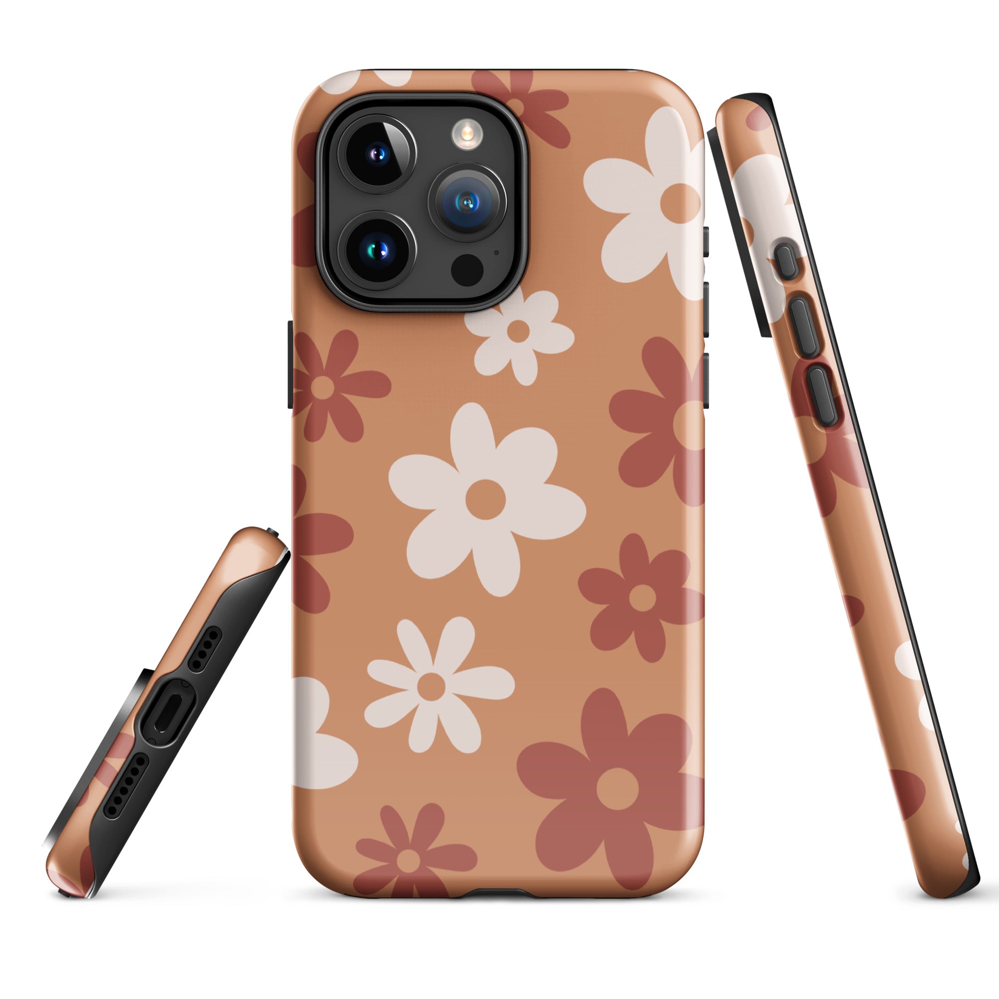 Brown Flower Power iPhone Case