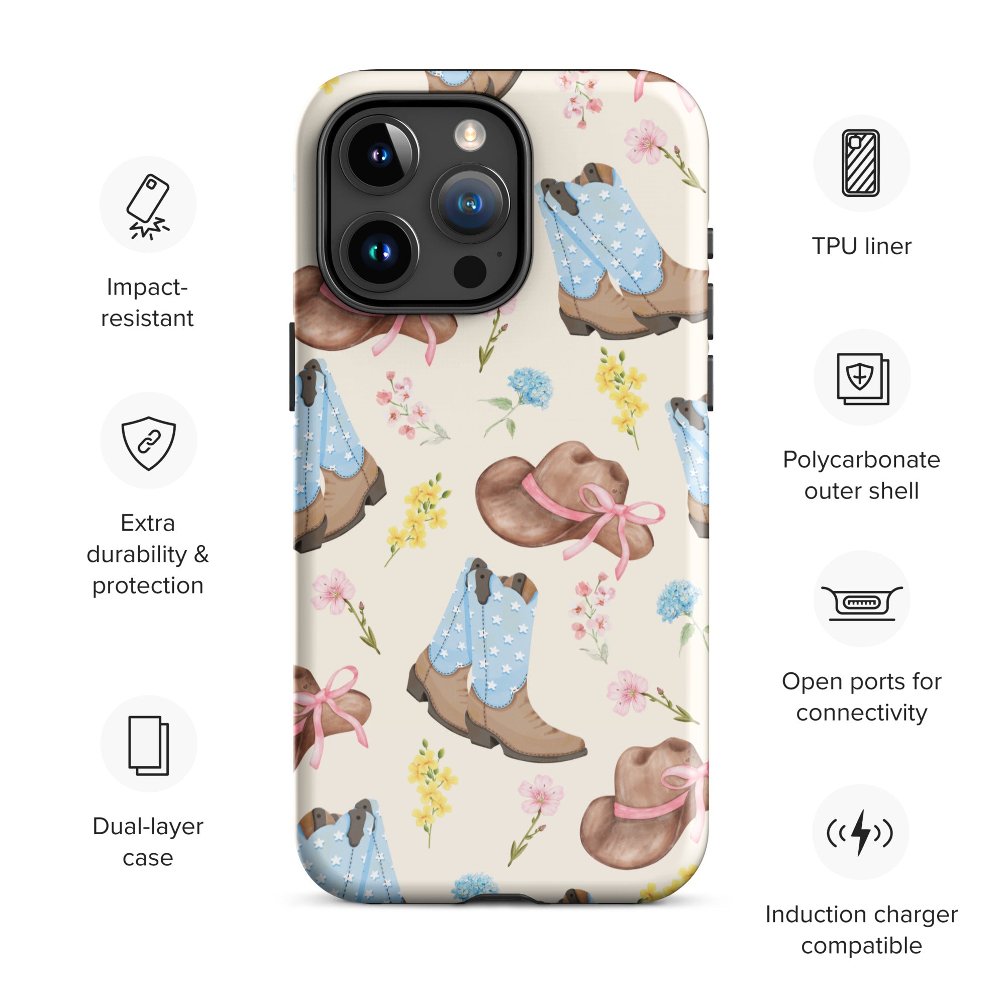 Floral Cowgirl iPhone Case