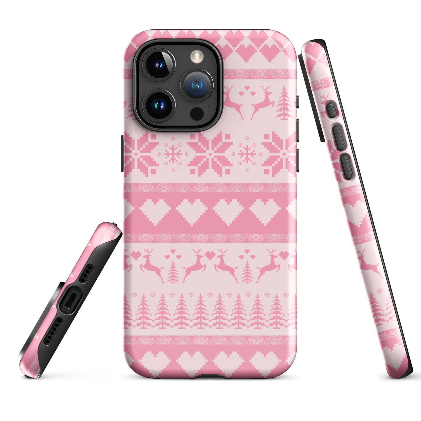 Pink Christmas Sweater iPhone Case