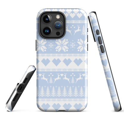 Blue Christmas Sweater iPhone Case