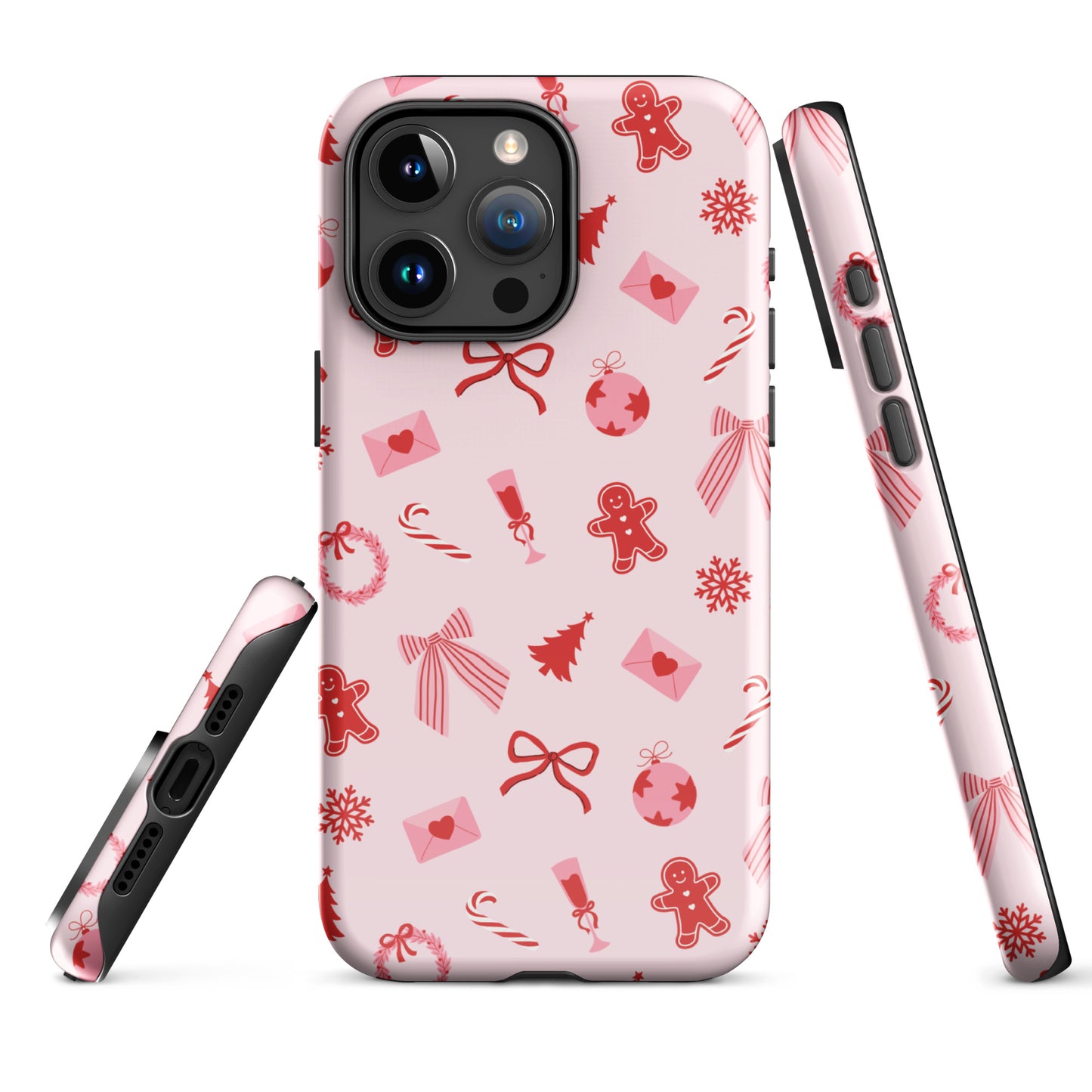Pink & Red Holiday iPhone Case