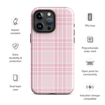 Pink Plaid iPhone Case