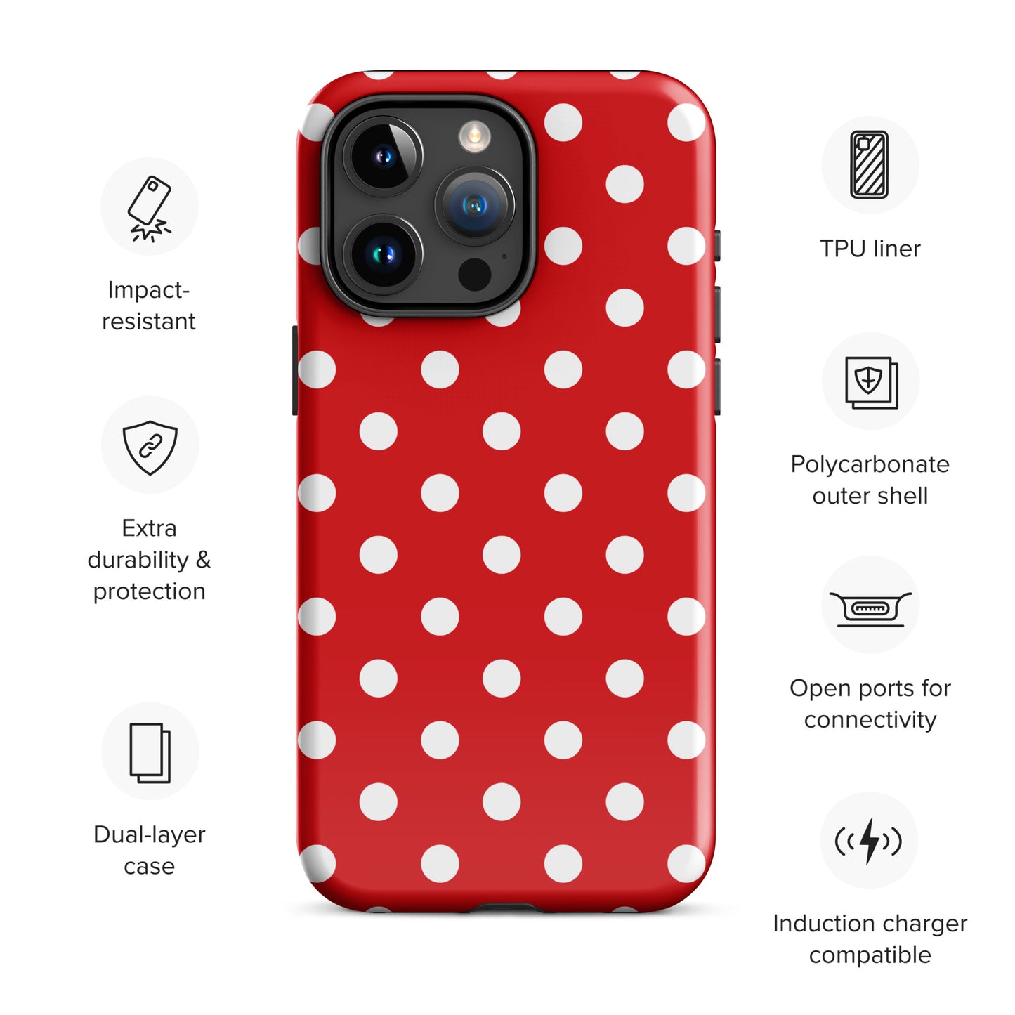 Red Polka Dots iPhone Case