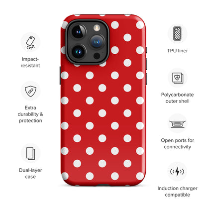 Red Polka Dots iPhone Case