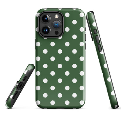 Green Polka Dots iPhone Case