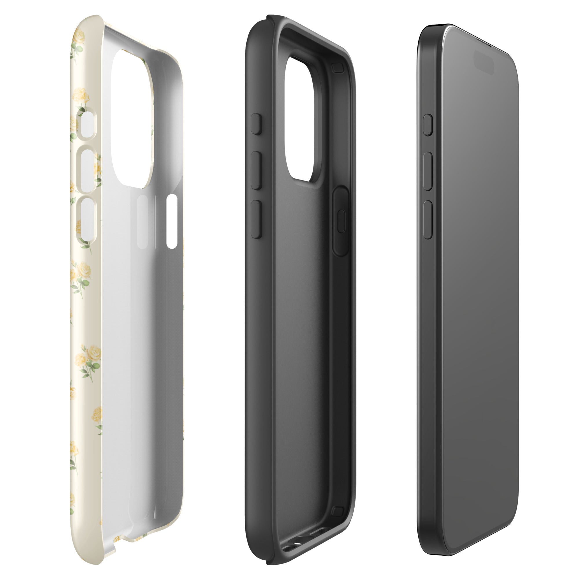 Yellow Ditsy Roses iPhone Case
