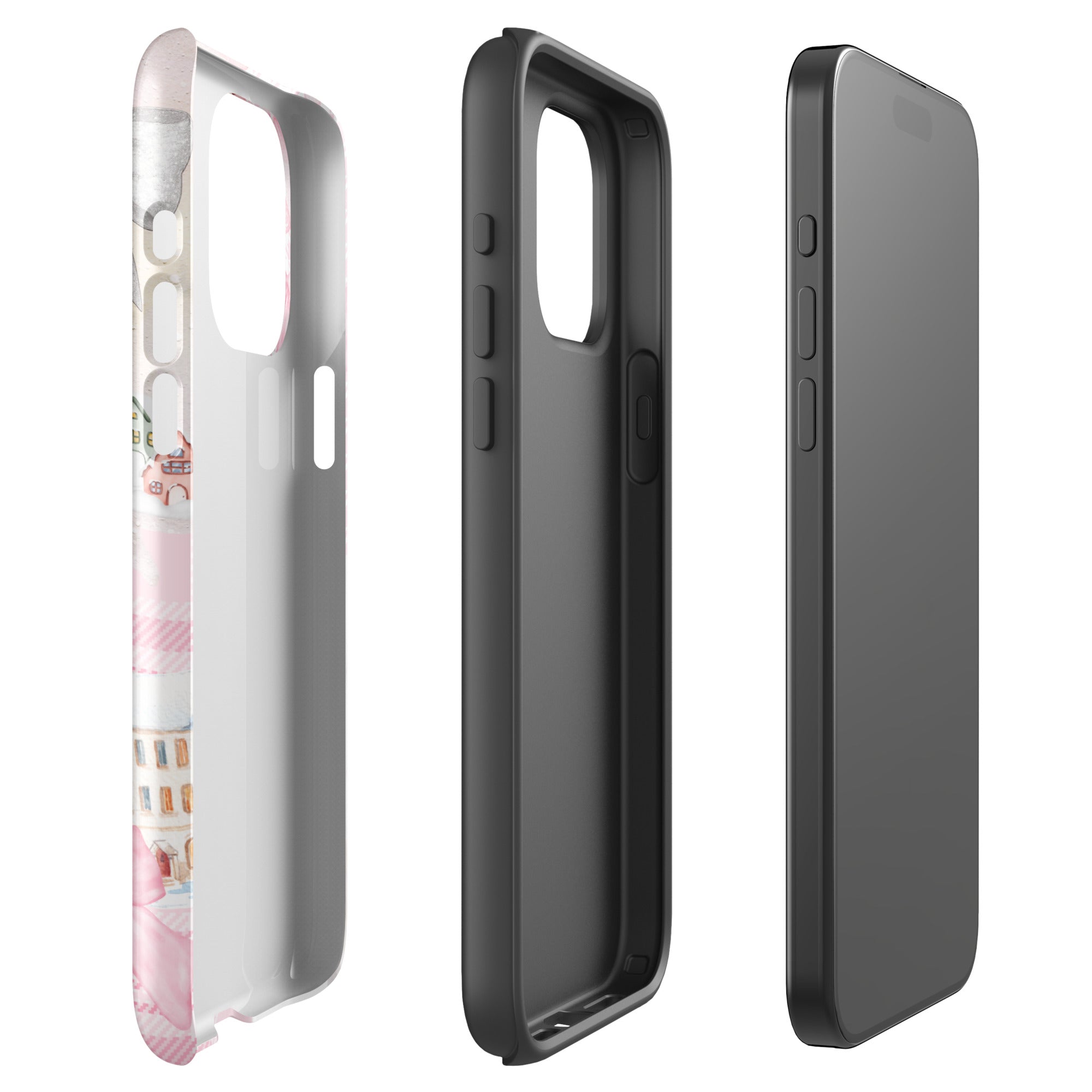 Pink Christmas Collage iPhone Case