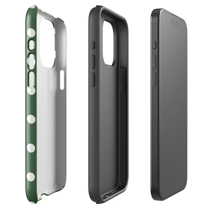 Green Polka Dots iPhone Case