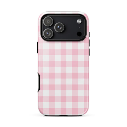 Pink Gingham iPhone Case Stella Cases Pink Gingham iPhone Case Stella Cases