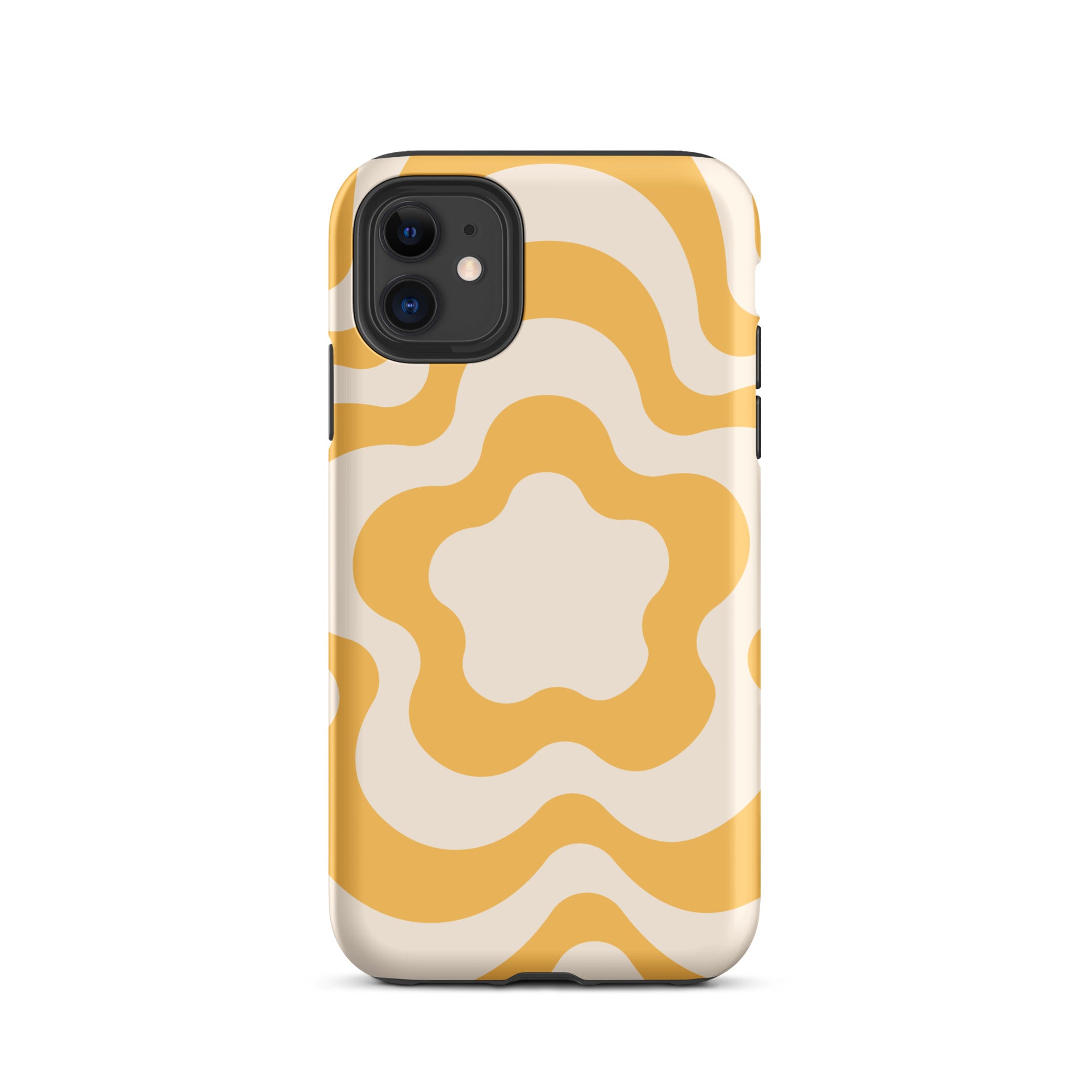 Yellow Retro Flowers iPhone Case iPhone 11 Matte