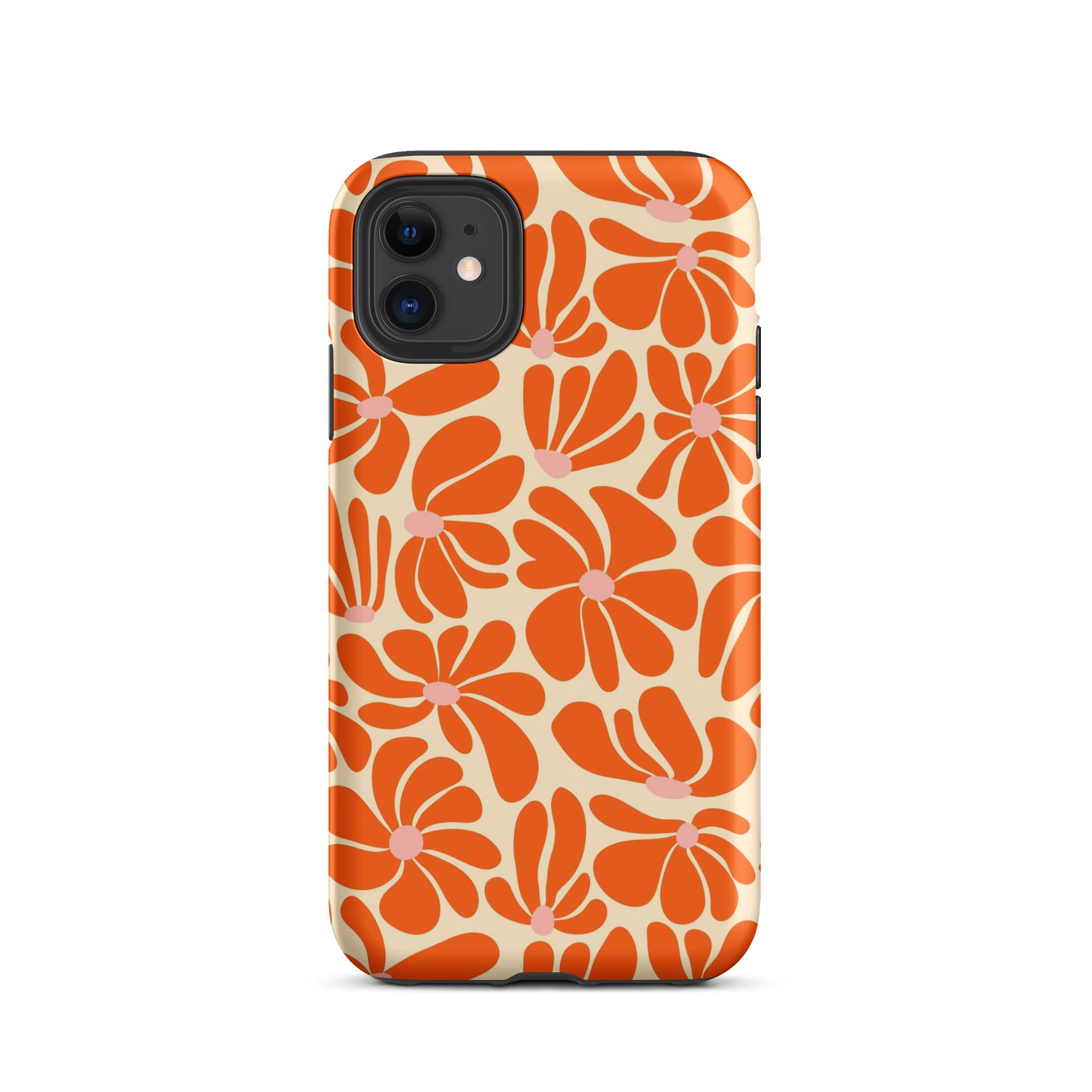 Orange Vintage Flowers iPhone Case iPhone 11 Matte