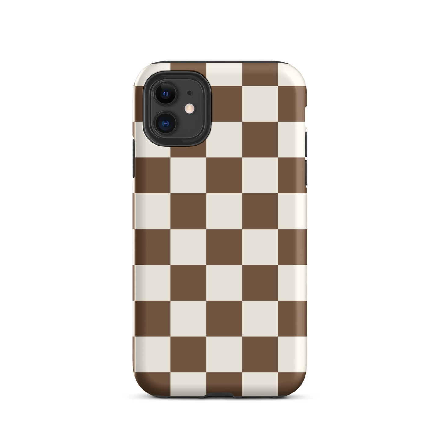 Brown Checkered iPhone Case iPhone 11 Matte