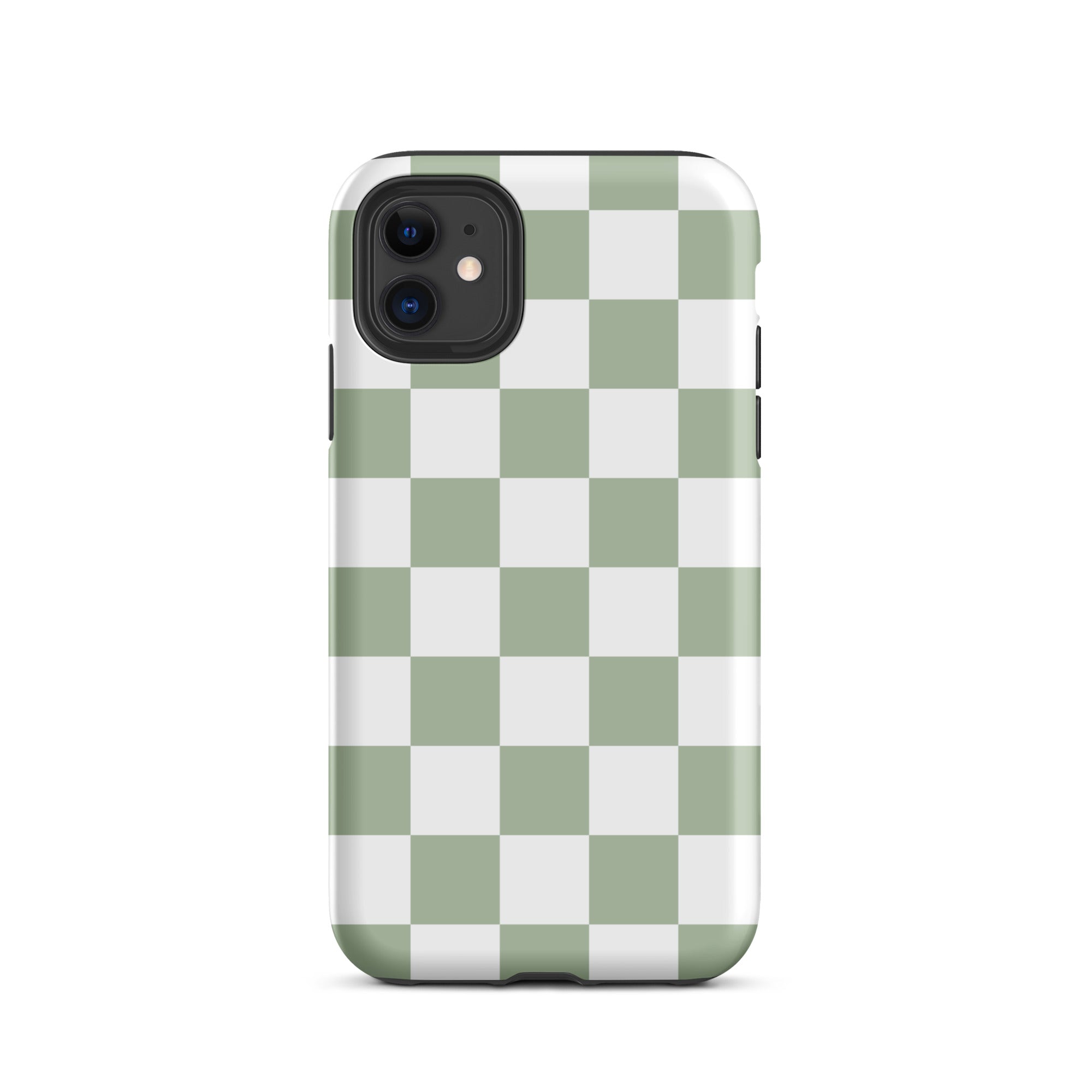 Sage Green Checkered iPhone Case