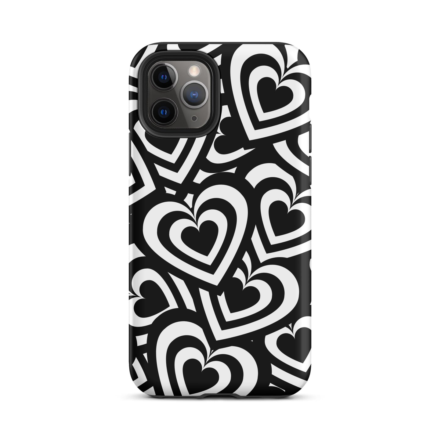 Black & White Hearts iPhone Case iPhone 11 Pro Matte