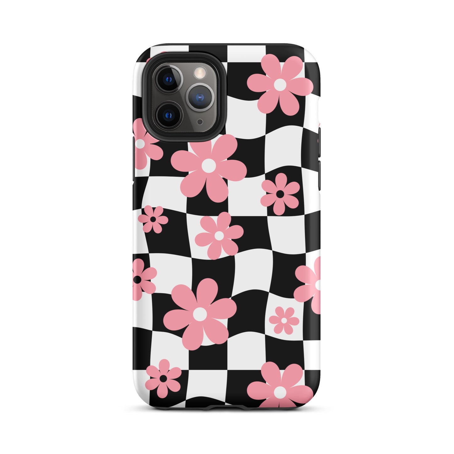 Floral Wavy Checkered iPhone Case iPhone 11 Pro Matte