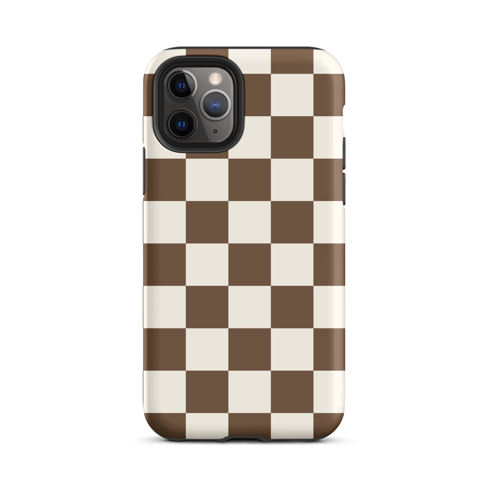 Brown Checkered iPhone Case iPhone 11 Pro Matte